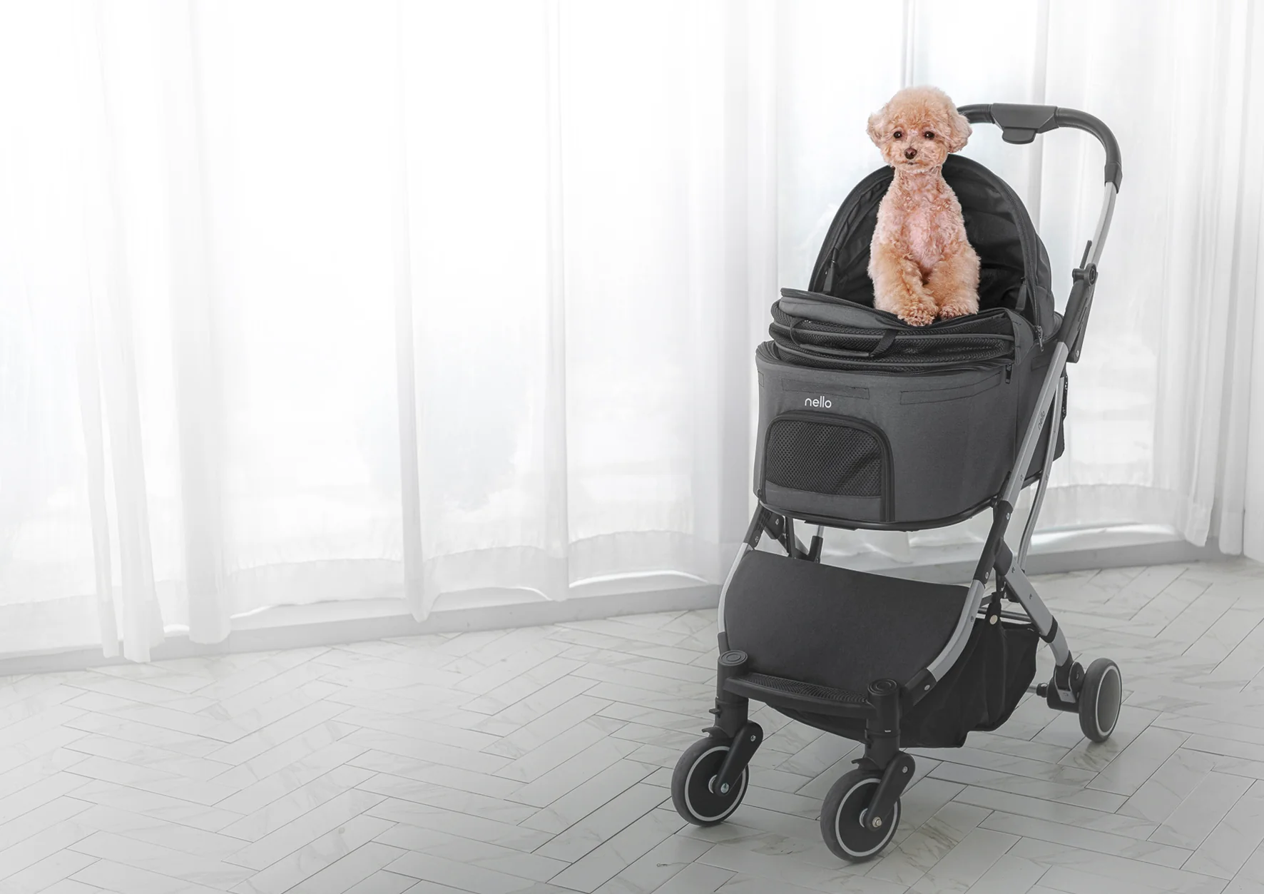 NELLO One Touch Folding Pet Stroller (NSR-CA04AT) - Image 3