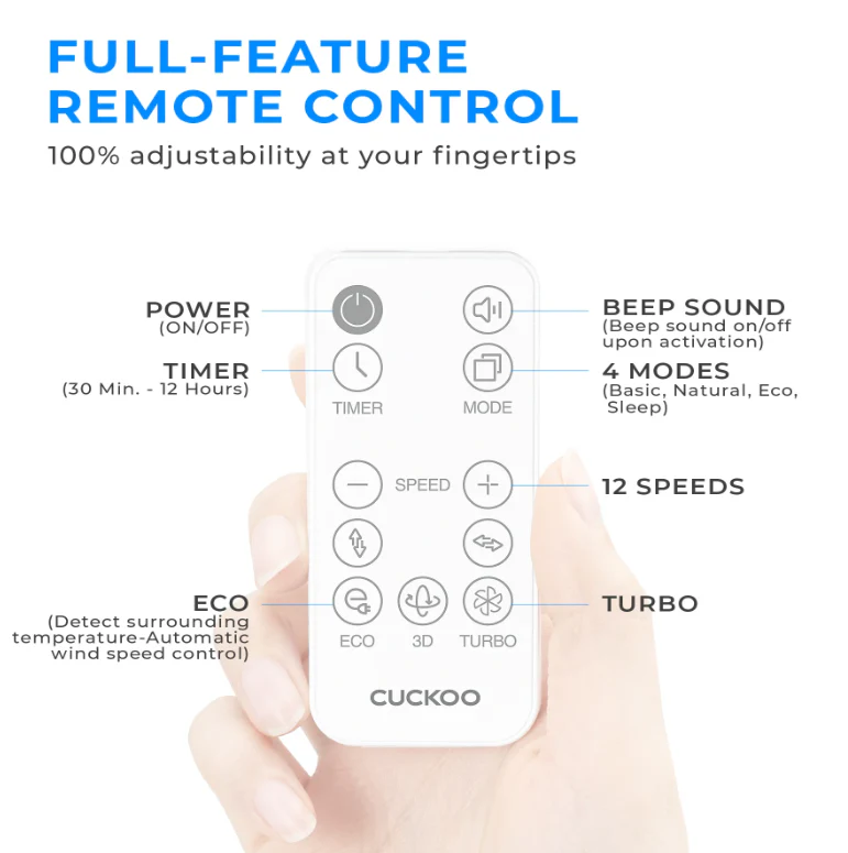 CUCKOO 360° Rotation Air Circulator (CF-AC1410) - Image 14